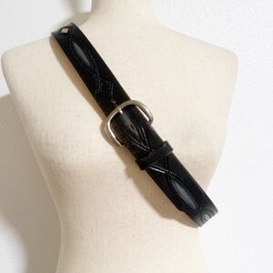 Vintage Leather Tooled Hand Painted Belt Size 40